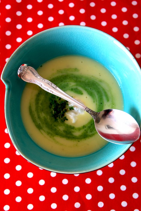 Sellerie-Kresse-Suppe mit pochiertem Wachtelei | rockthekitchen!