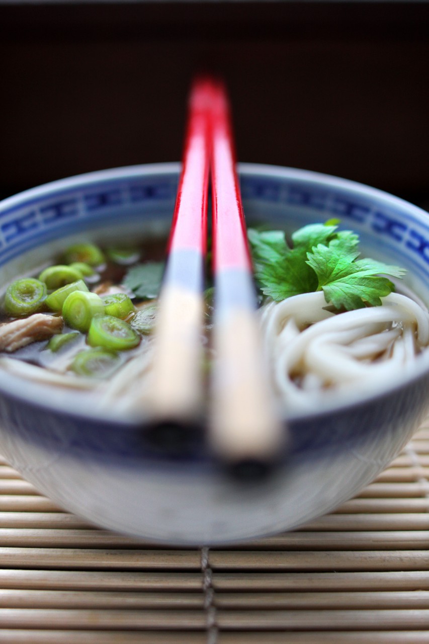 Udon-Hühnersuppe mit Zitronengras, Ingwer und Koriander | rockthekitchen!